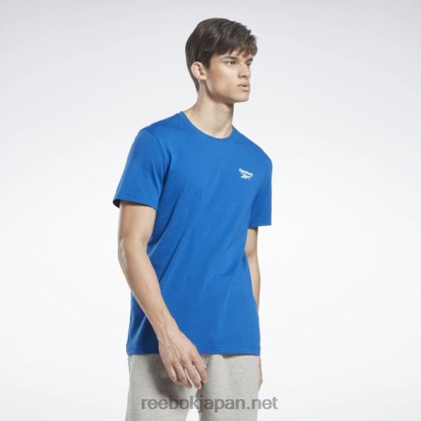 男性 アイデンティティ クラシック T シャツ Reebok ベクトル青 0P4081268