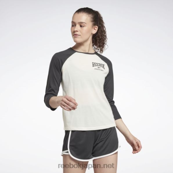 女性 トレーニングに最適なベースボール T シャツ Reebok クラシックホワイト 0P408604