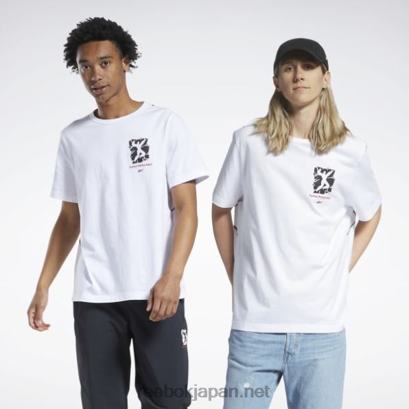 人権ナウ Tシャツ Reebok 白 0P408859