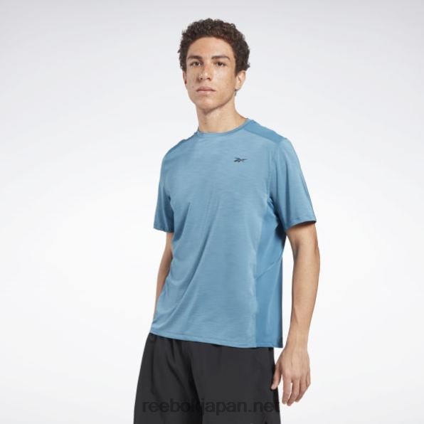 男性 アクティブチルアスリートTシャツ Reebok スティーリーブルー S23-R 0P4081260