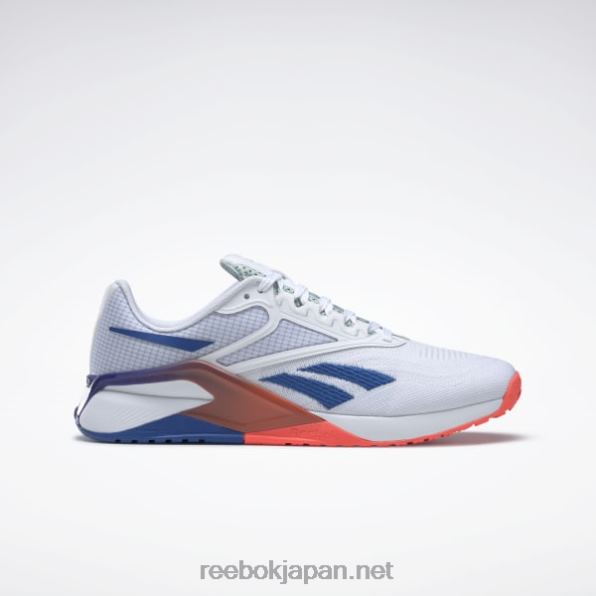 ナノ x2 メンズ トレーニング シューズ Reebok ftwr ホワイト/ベクター ブルー/オレンジ フレア 0P4081046